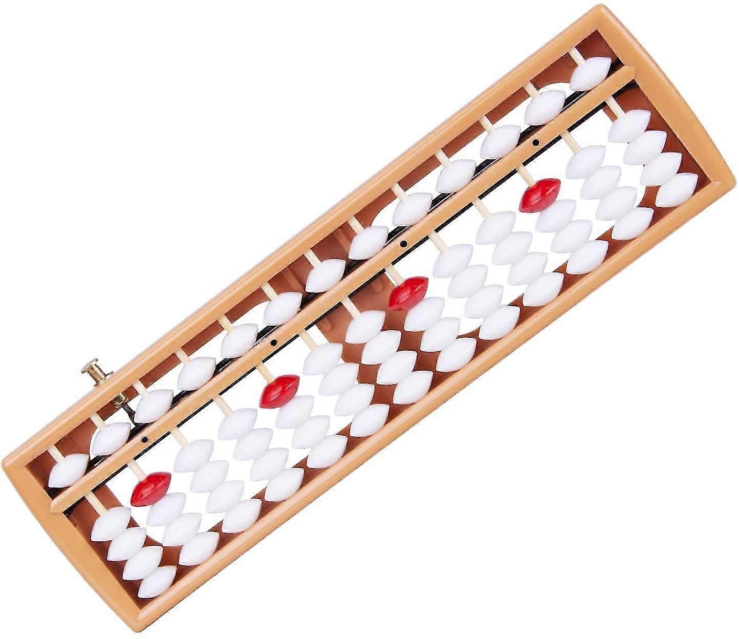 Soroban, Wooden Abacus With 13 Rows, Chinese / Japanese Calculator, Counting Tool With Reset Button