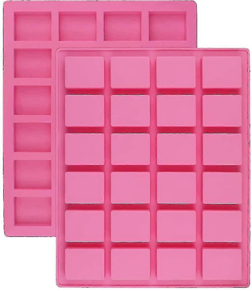 Miniowl-2pcs Soap Silicone Mold 24 Cavities Cylinder Mold