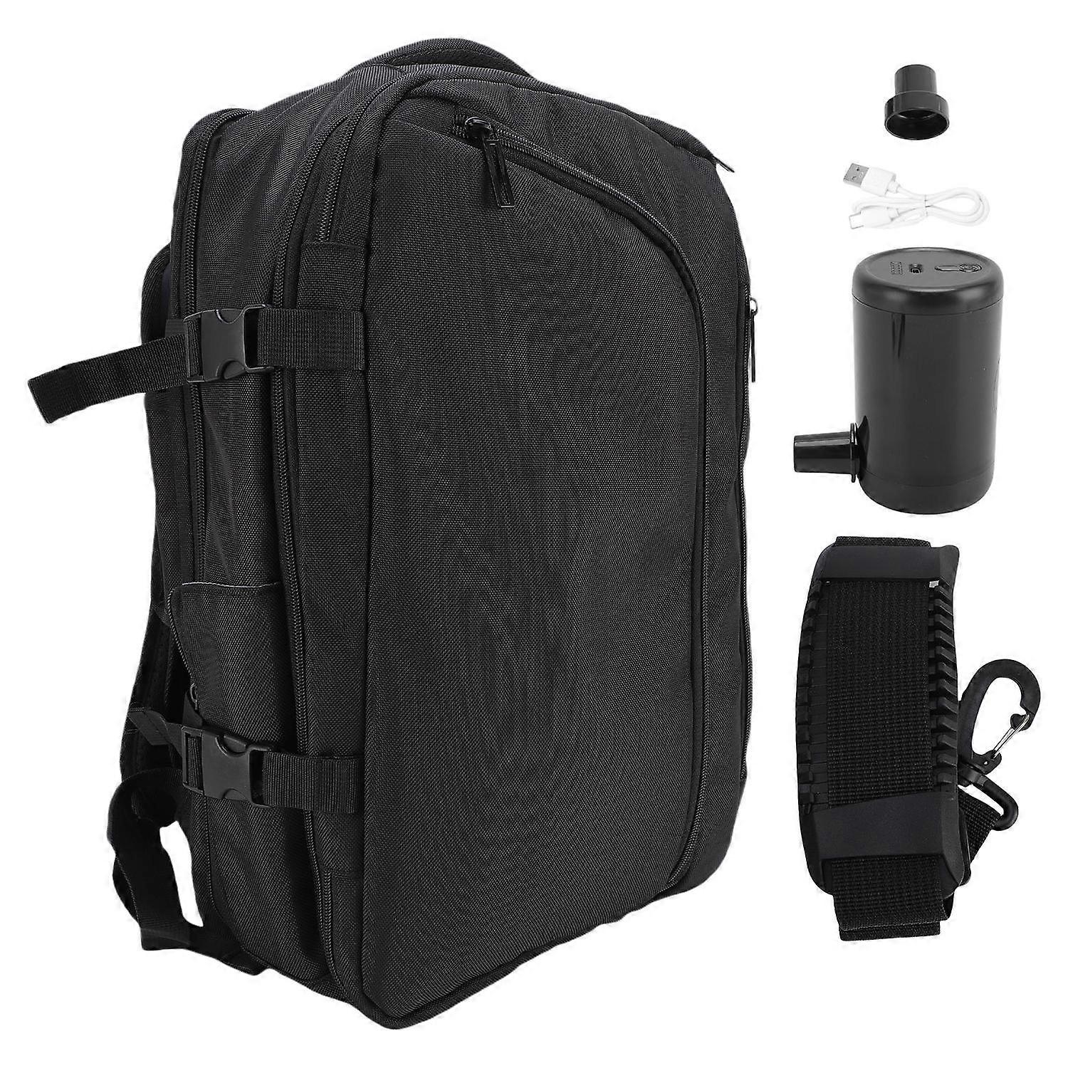 Multifunctional Backpack with Pump Expandable 36 to 55L Large Capacity Dry Wet Separation Vacuum Com