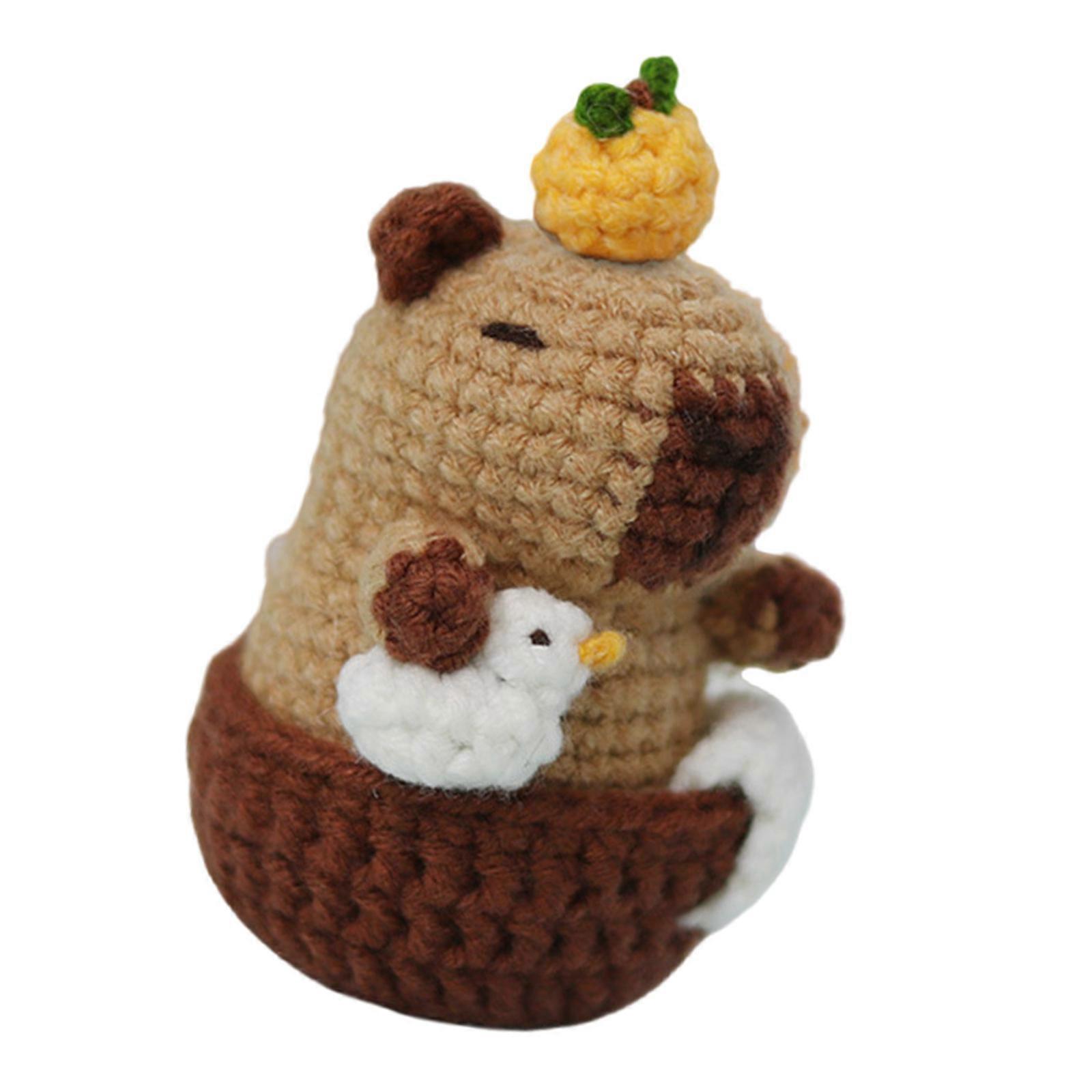 Animal Keychain Crochet Set for Beginner with Step-by-Step Video Tutorial Instruction Animal Crochet Knitting Supply Multicolor