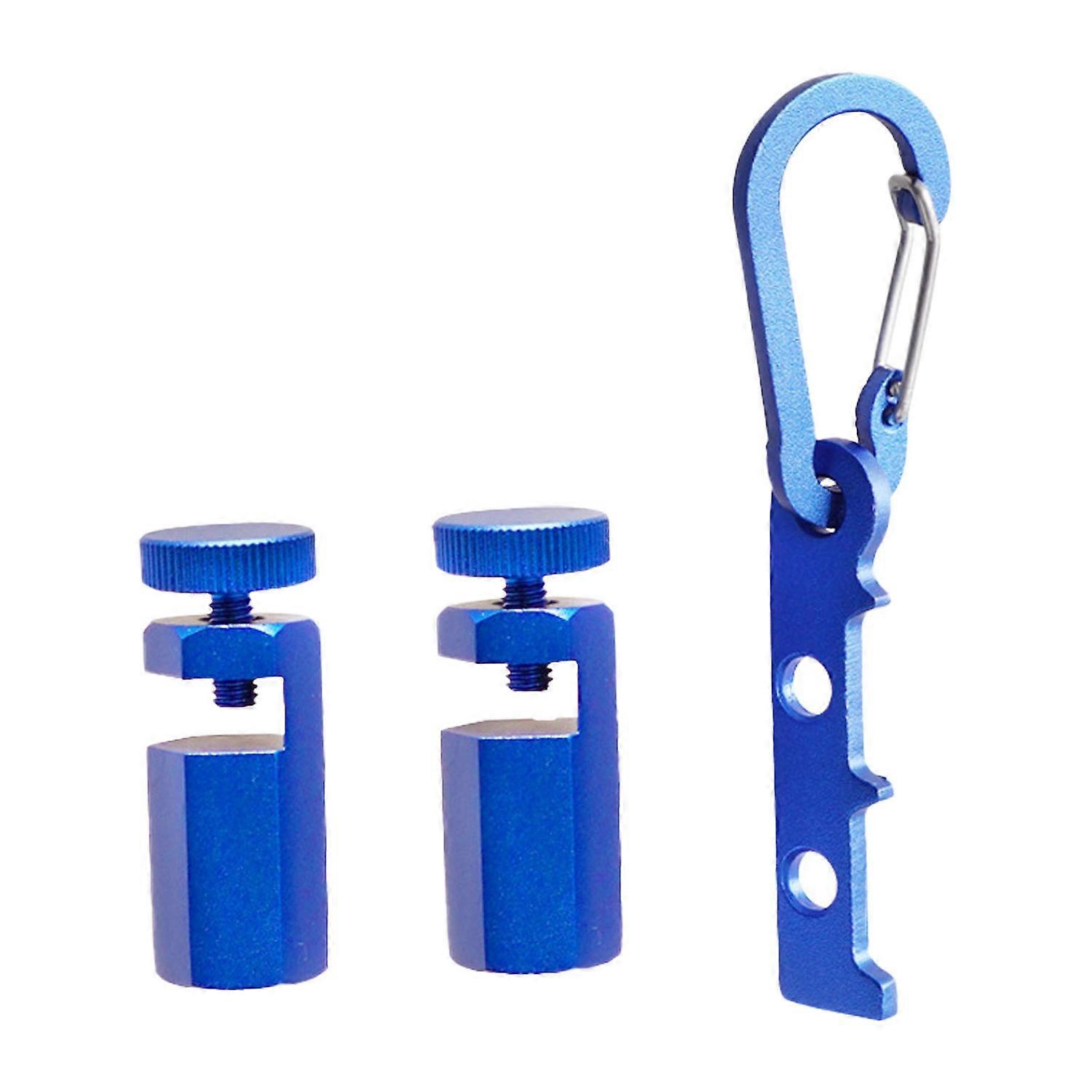 Stair Gauge Aluminum Alloy Hex Flat Gauge with Thumb Screw for Framing Square and Rafter Blue