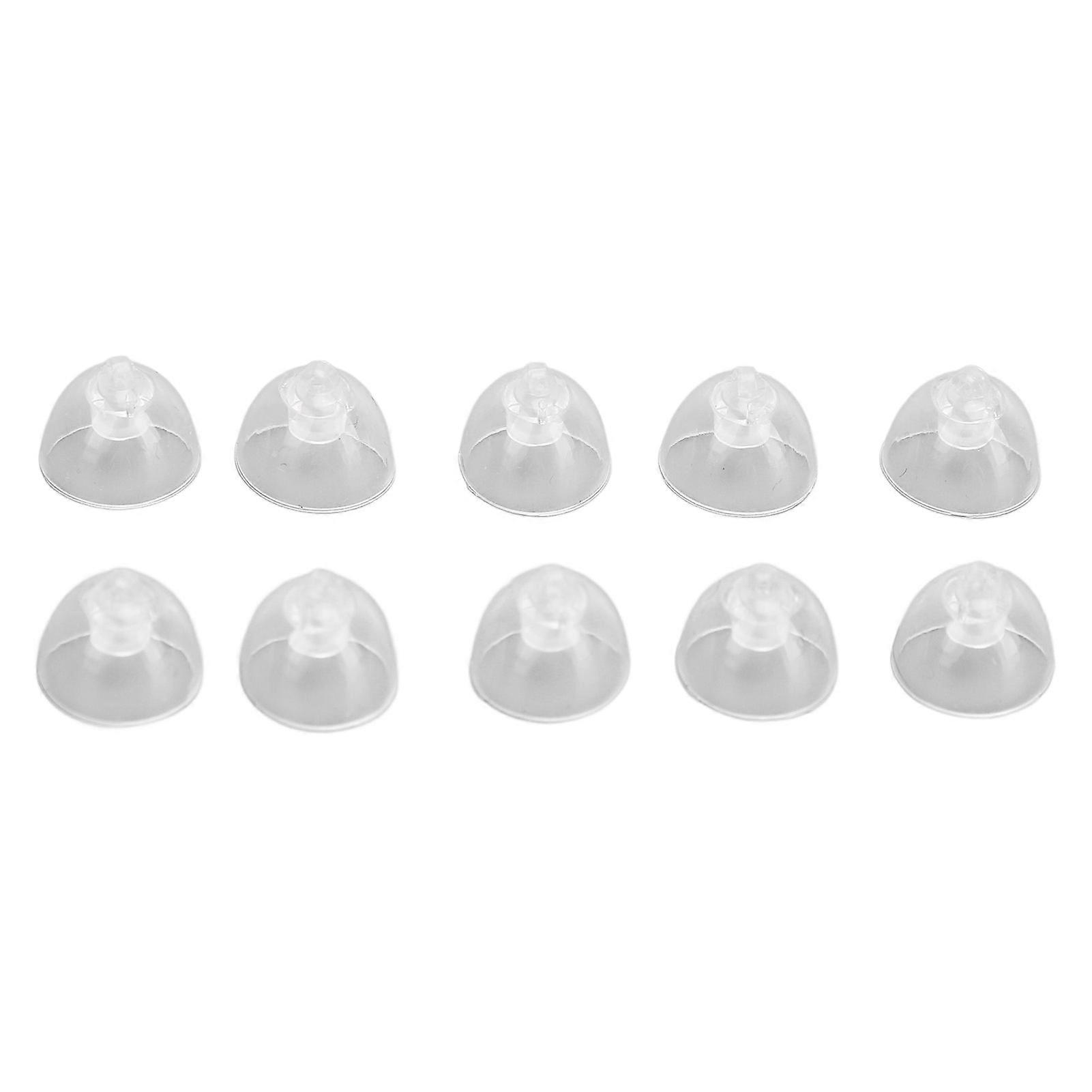 10pcs Sound Amplifier Closed Domes Single Layer Double Hole Silicone Replacement Ear Plug Tips Domes