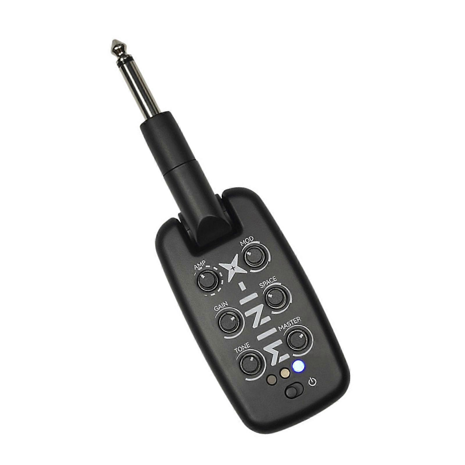 Multi Effects Electric Guitar Practice Amp Plug In Type Light weight Audios Processing Quick Tone Adjustment  Black