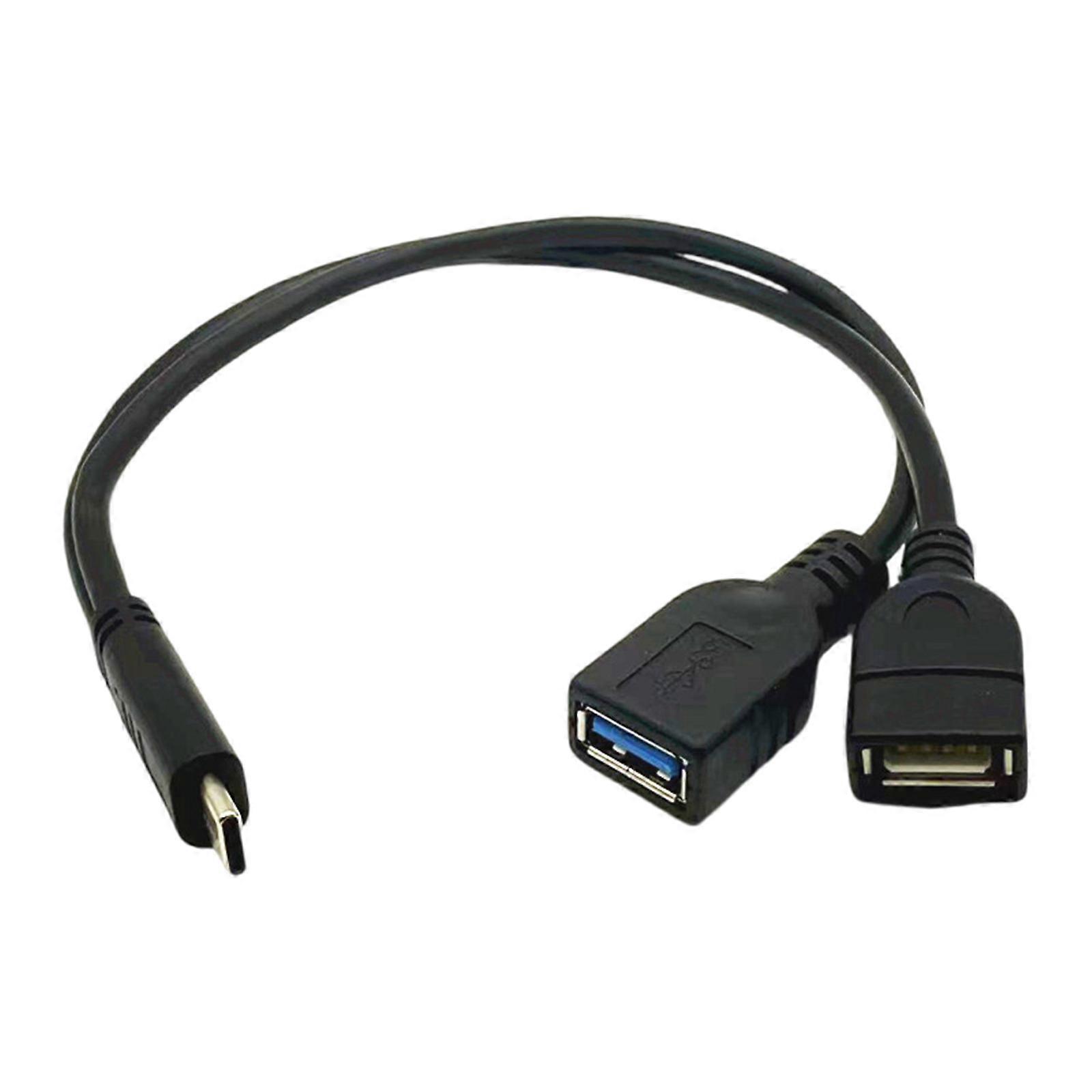 USB 3.0 Type C OTG Adapters Cable 30CM Extension Cable Suitable for Connect U Disk Mouse Keyboards Various Devices Multicolor