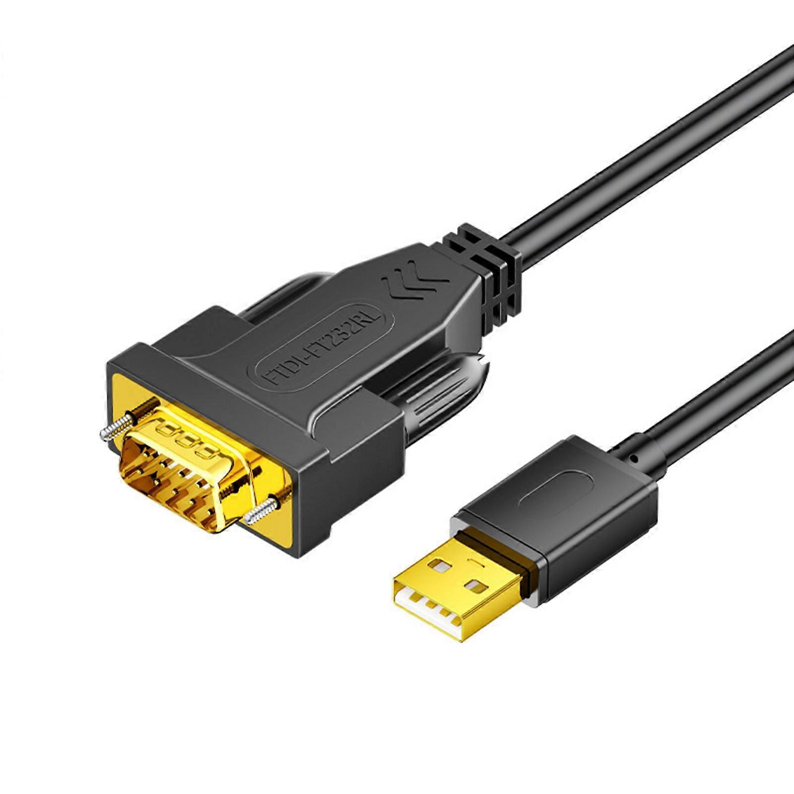 Universal USB To RS232 Adapter Cord 150cm Heavy Duty PVC Pea coat For Office Lab Conference Room Setup Multicolor