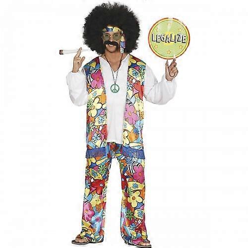 Fiestas Guirca Mens Hippie Rainbow Costume Set