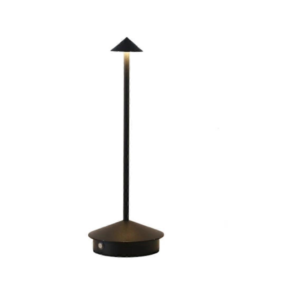 LED Desk Lights Portable Dimmable Rechargeable Cordless Table Lamp With Touch Controls Black For Restaurant Outdoor Home