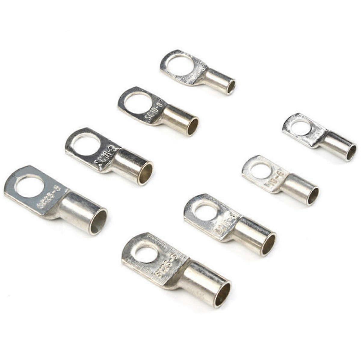 Copper Cable Lug Terminals Set with Heat Shrink Tubing Kit for Battery and Electrical Wiring