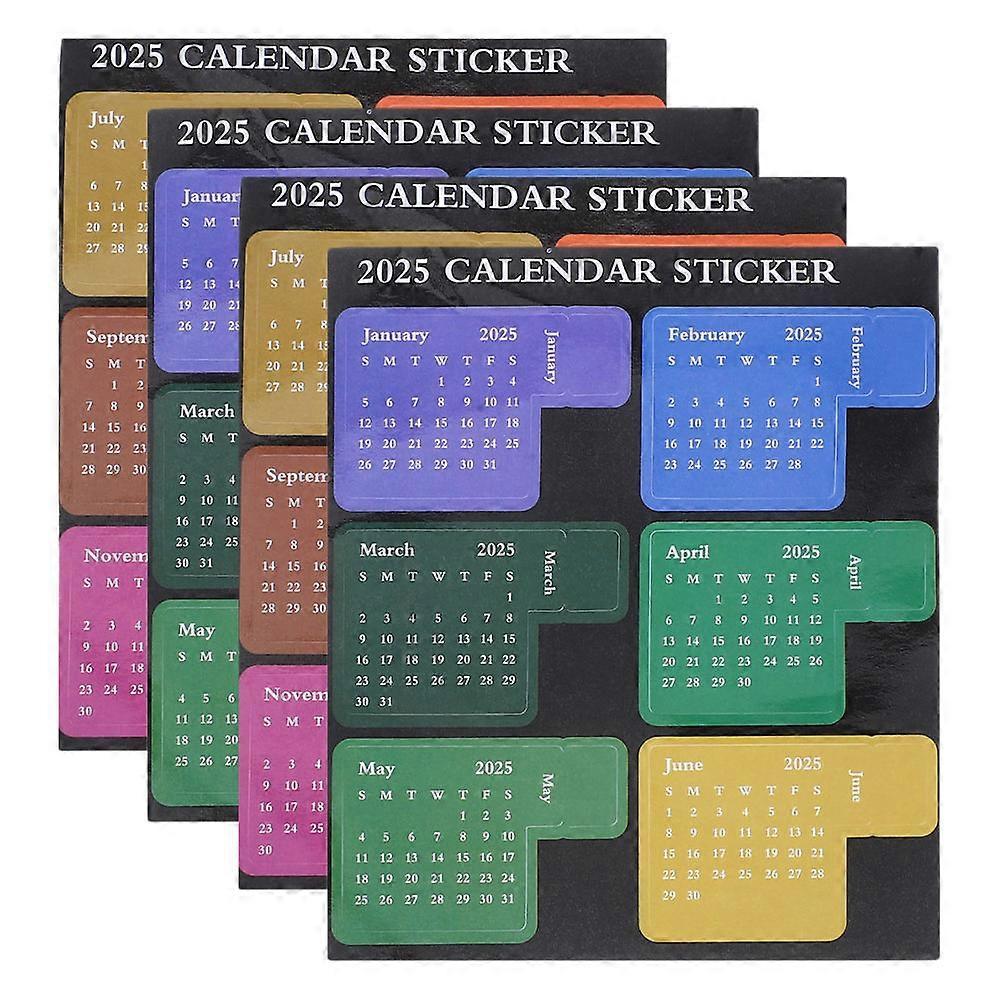 2 Set DIY Colorful Sticky Notes for Planners for Journals and Notebooks 2025 Monthly Calendar Stickers Portable Calendar Stickers For Notebook