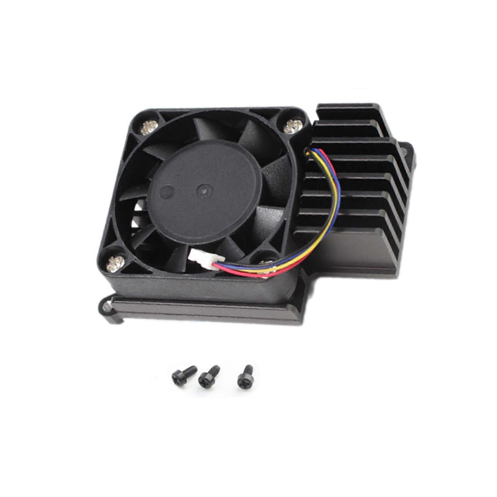 For RPi 5 Active Coolers Active Cooling Kit Software Control Cooling Heatsinks with Adjustable Speed Cooling Fan Multicolor