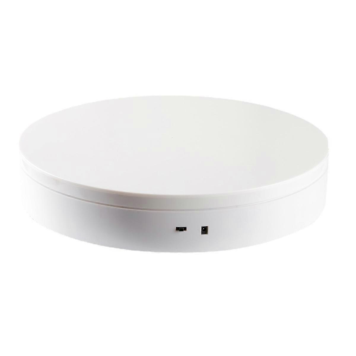 Electric Turntable 360 Rotating Display P ography Turntable USB Charging Display Stand Swivel Plates for Video White