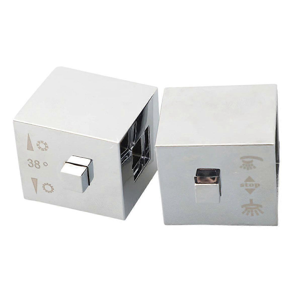 1Pair Square Shower Temperature Control Handle Knob Thermostatic Handle Brushes Bathroom Cleaning To