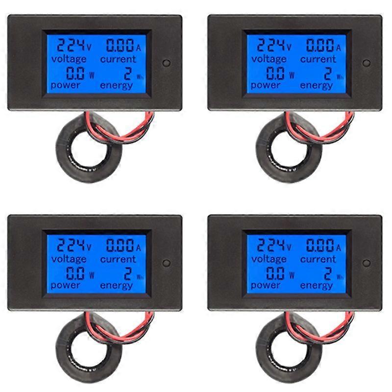 4X AC 80-260V 100A PZEM-061 LCD Display Digital Current Voltage Power Energy Ammeter Voltmeter with 