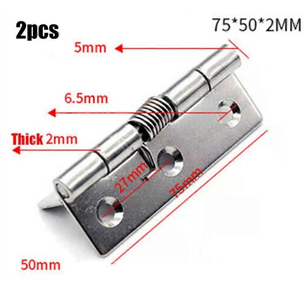 2pcs Self Closing Stainless Steel Spring Door Hinge Hardware 1/1.5/2/2.5/3/4Inch
