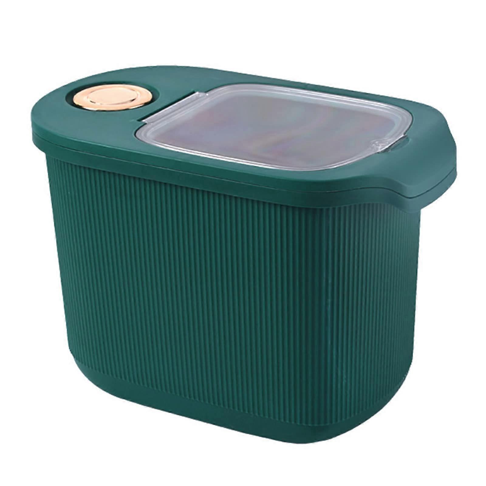Large Rice Storage Container 10kg with Flip Lid and Clear Window for Kitchen Pantry