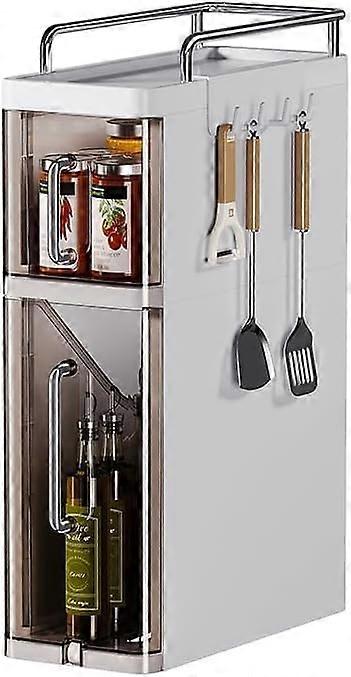 3 Tier Spice Rack with Drawer, SpaceSaving Seasoning Organizer for Kitchen, Large Bottle Storage