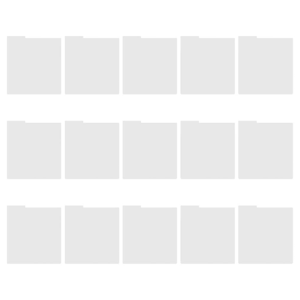 White Vinyl Record Divider for Book Use with 15Pcs Organizer Tabs