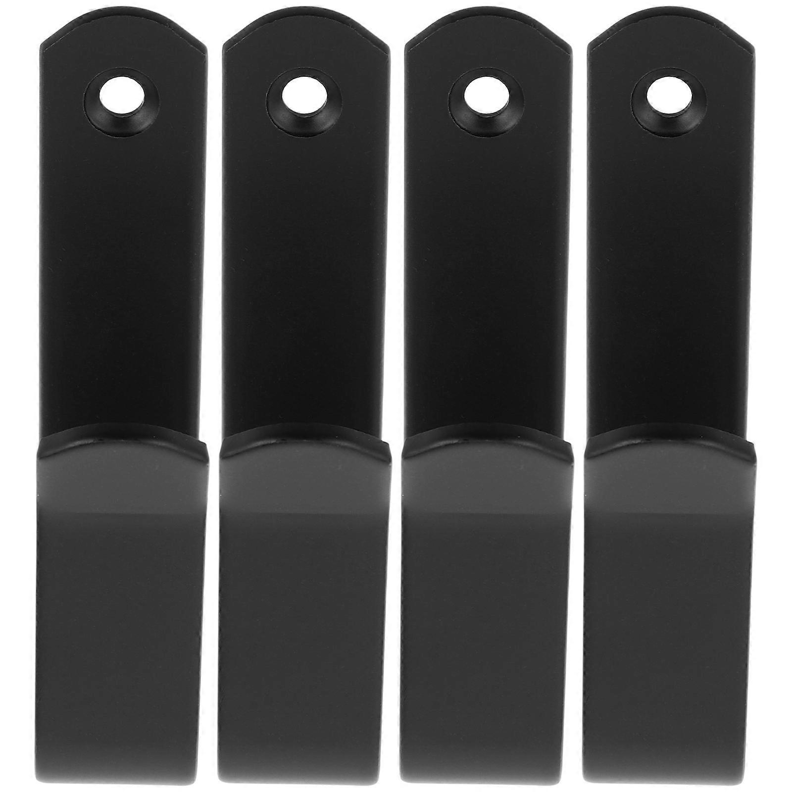 4Pcs Black Hooks for Hanging Clothes Heavy Duty Single Hooks