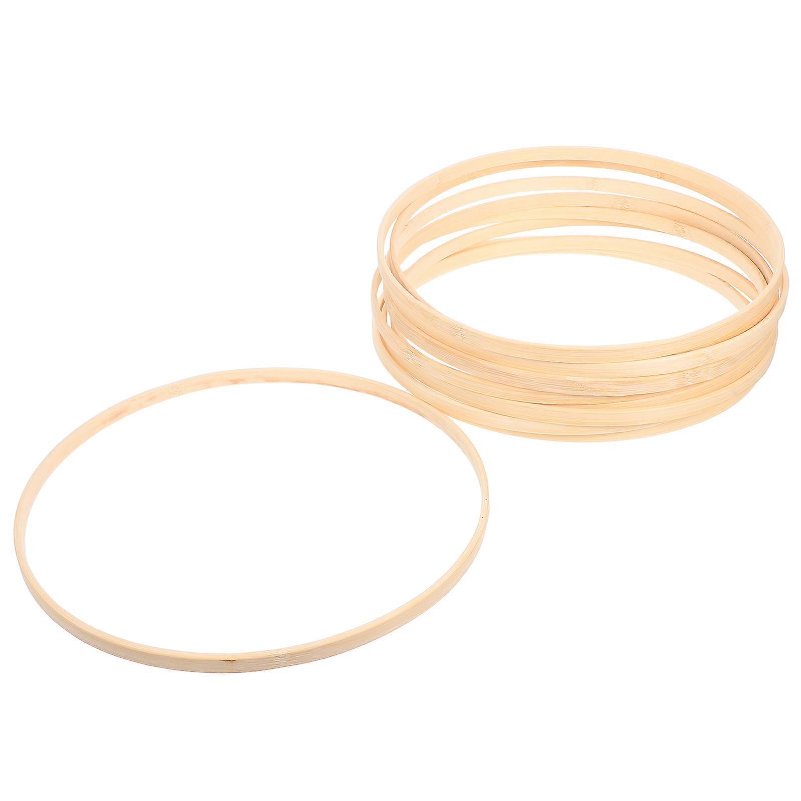 10Pcs Bamboo Floral Hoops for Dreamcatcher and Macrame Craft Projects