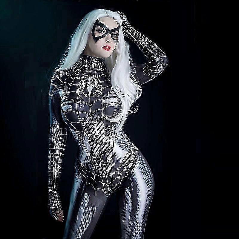 Women Cosplay Costume Spider-Man/Venom Role Play Suit One-Piece Jumpsuits for Halloween New