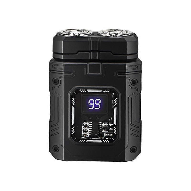 Mini Magnetic Electric Shaver  Digital Display, Fully Waterproof, Mecha Style Portable