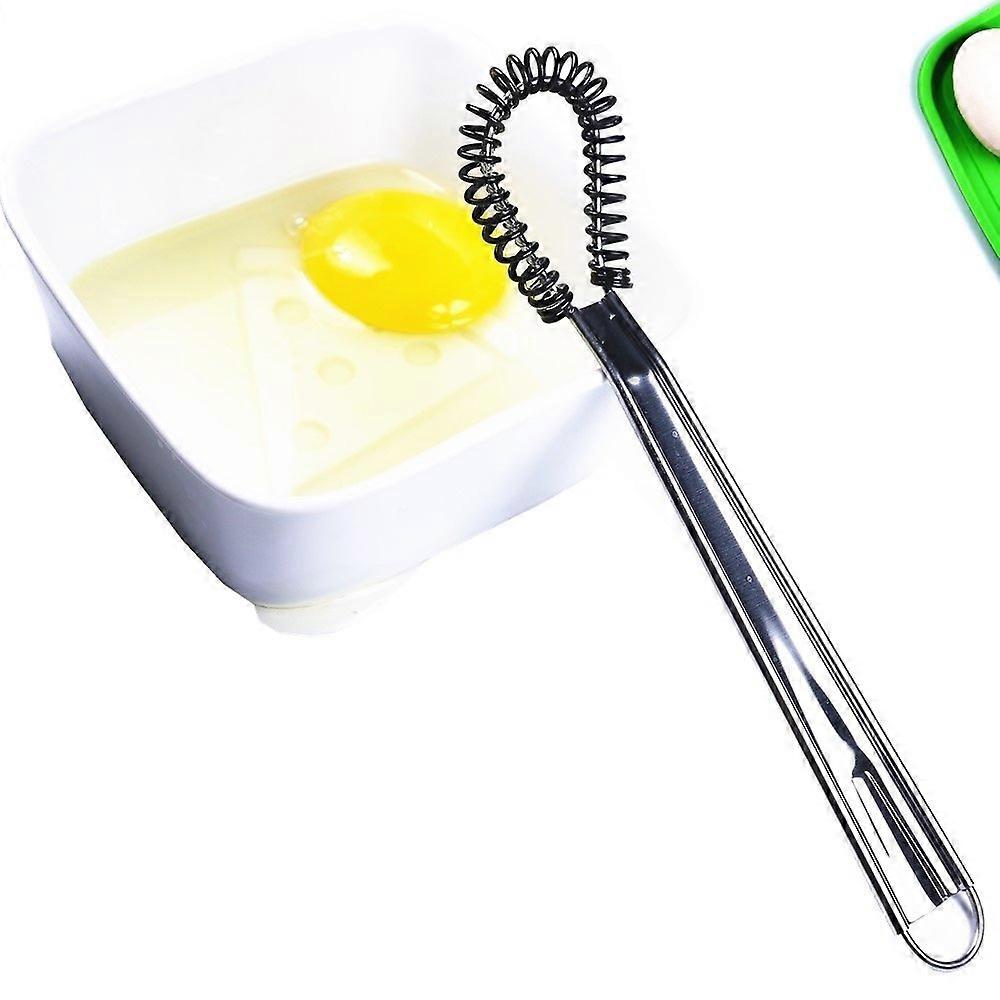Silicone Whisk Mini Egg Beater with Stainless Steel for Nonstick Cookware Baking and Coffee Mixing