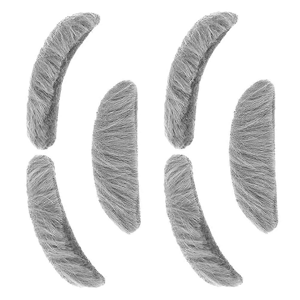 Cosplay Fake Mustache and Eyebrows Props for 2Sets Self Adhesive Use