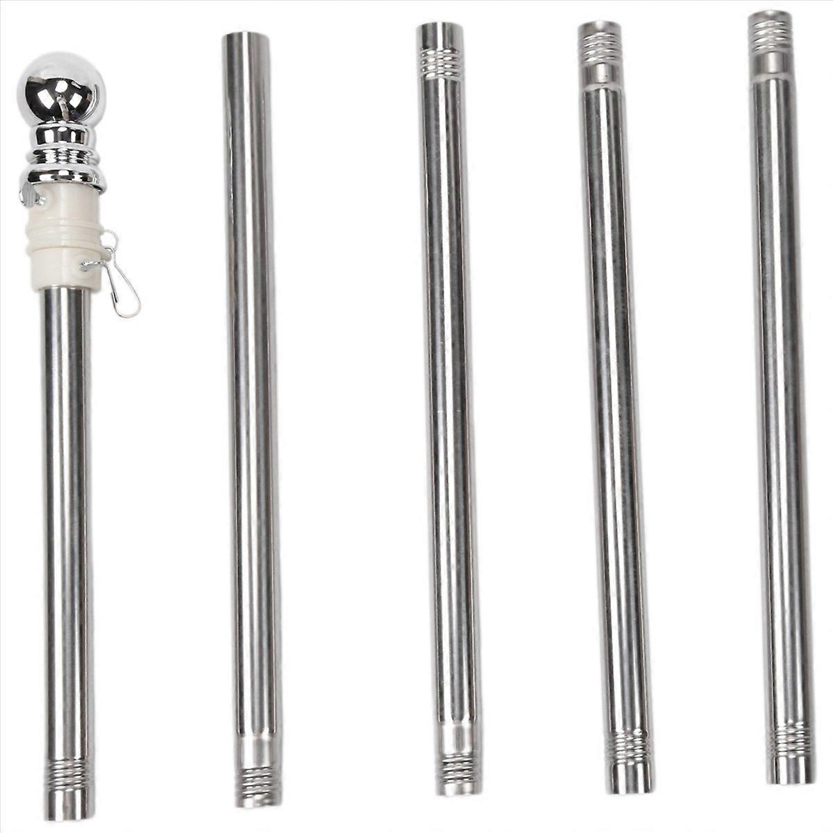 Flagpole, Stainless Steel Flagpole, Anti-Rust (Silver Pole Only)