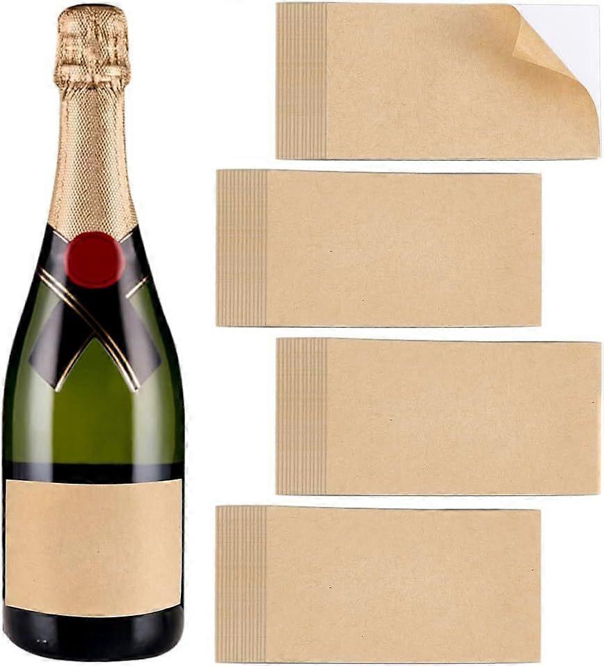 100pcs Rectangle Wine Bottle Labels Wine Bottle Stickers Small Bottles Label for Jars Tins Branding Sealing Printable Blank Labels for Small Buziness 