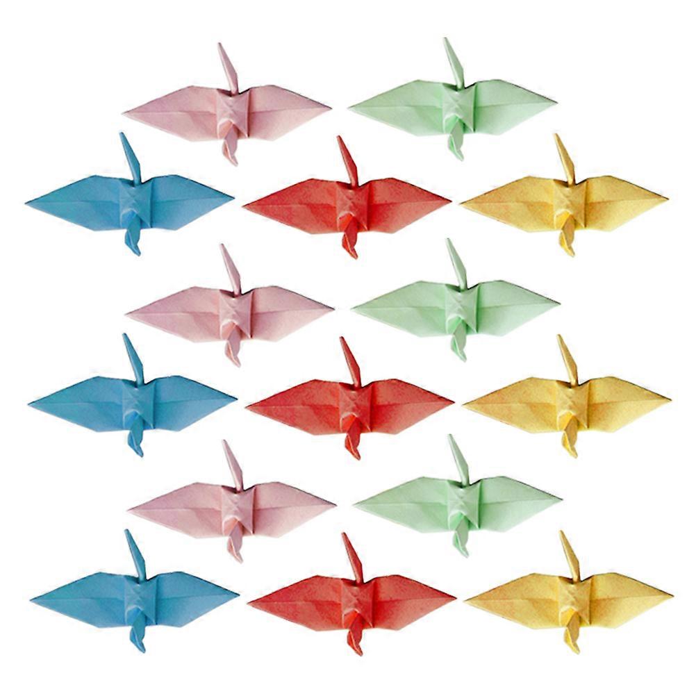 Multicolor Origami Crane Decor for Decoration 100Pcs Handmade Cranes