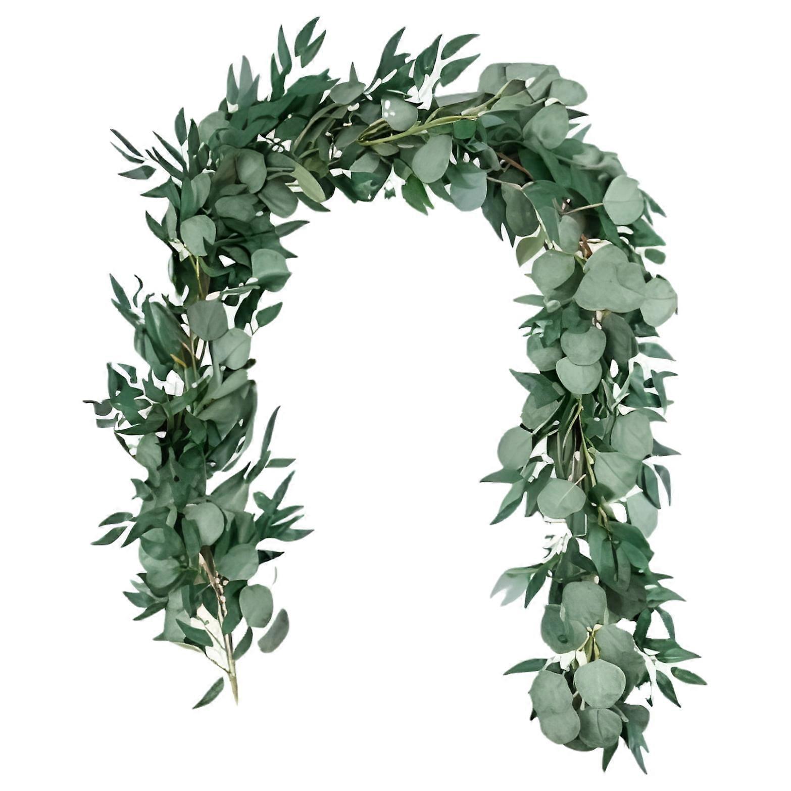 UHUSE 1/2Pcs Artificial Eucalyptus Leaf Faux Vines for Backdrop Arch Wall Decor