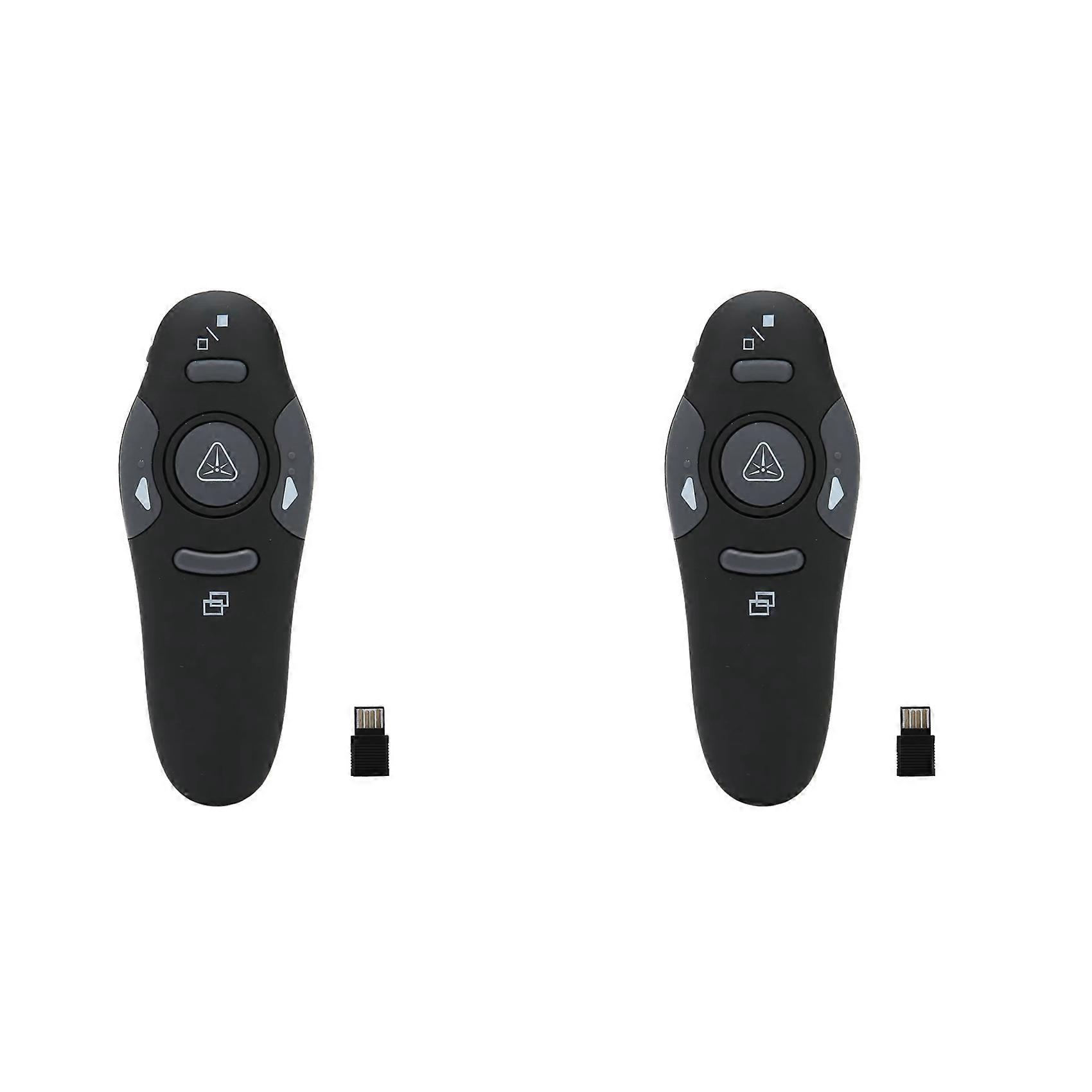 2X Wireless Presenter Remote Office Presentation Remotes Wide Application with Wireless Receiver