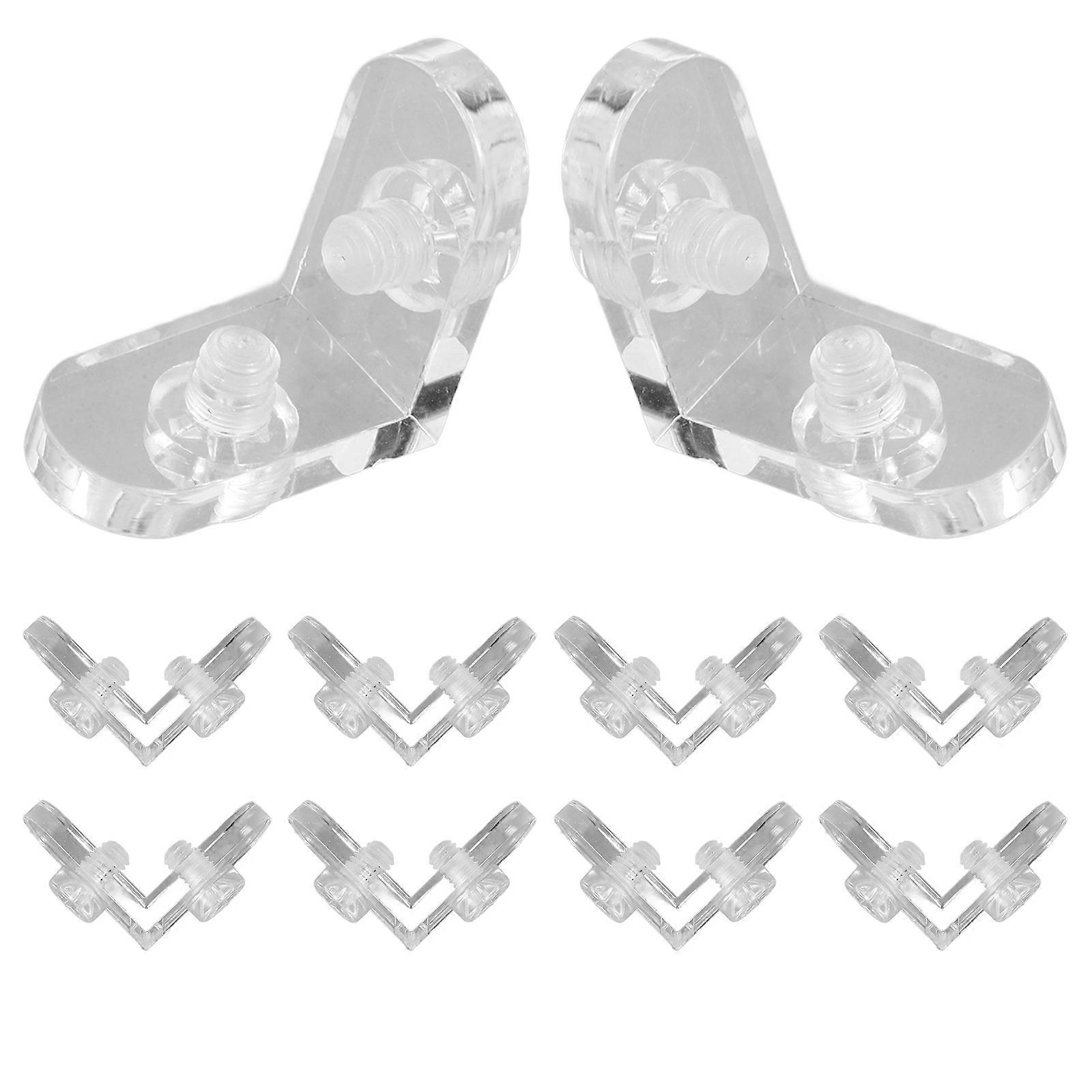 Transparent Acrylic Corner Brackets for Home Use 10Pcs L Brackets Kit