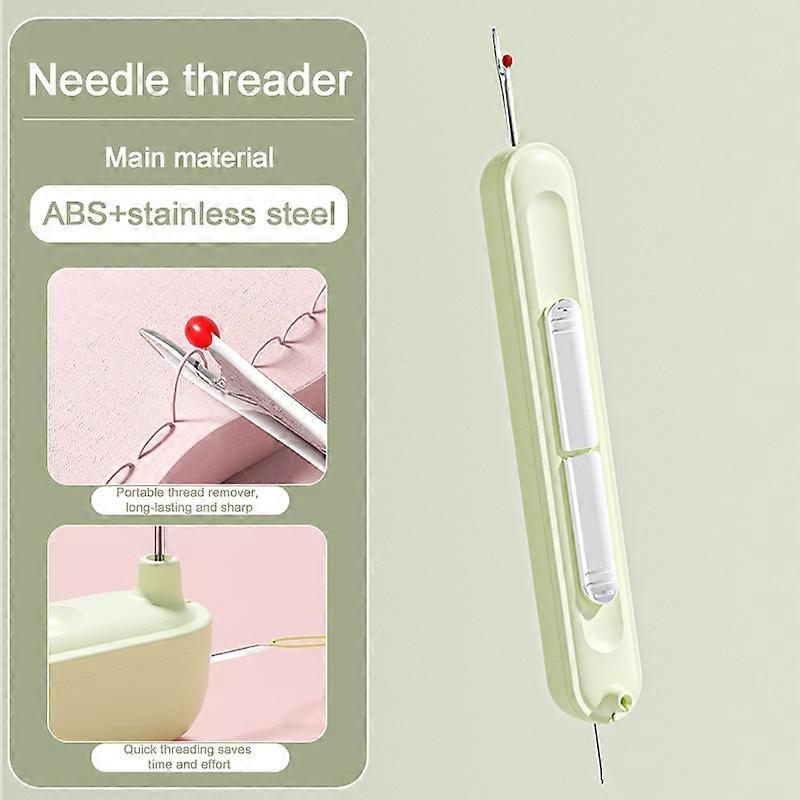 2-in-1 Needle Threader Hand Sewing Tools Double Head Threader  Sewing DIY  Seam Ripper Picking Thread Remover Automatic Threader