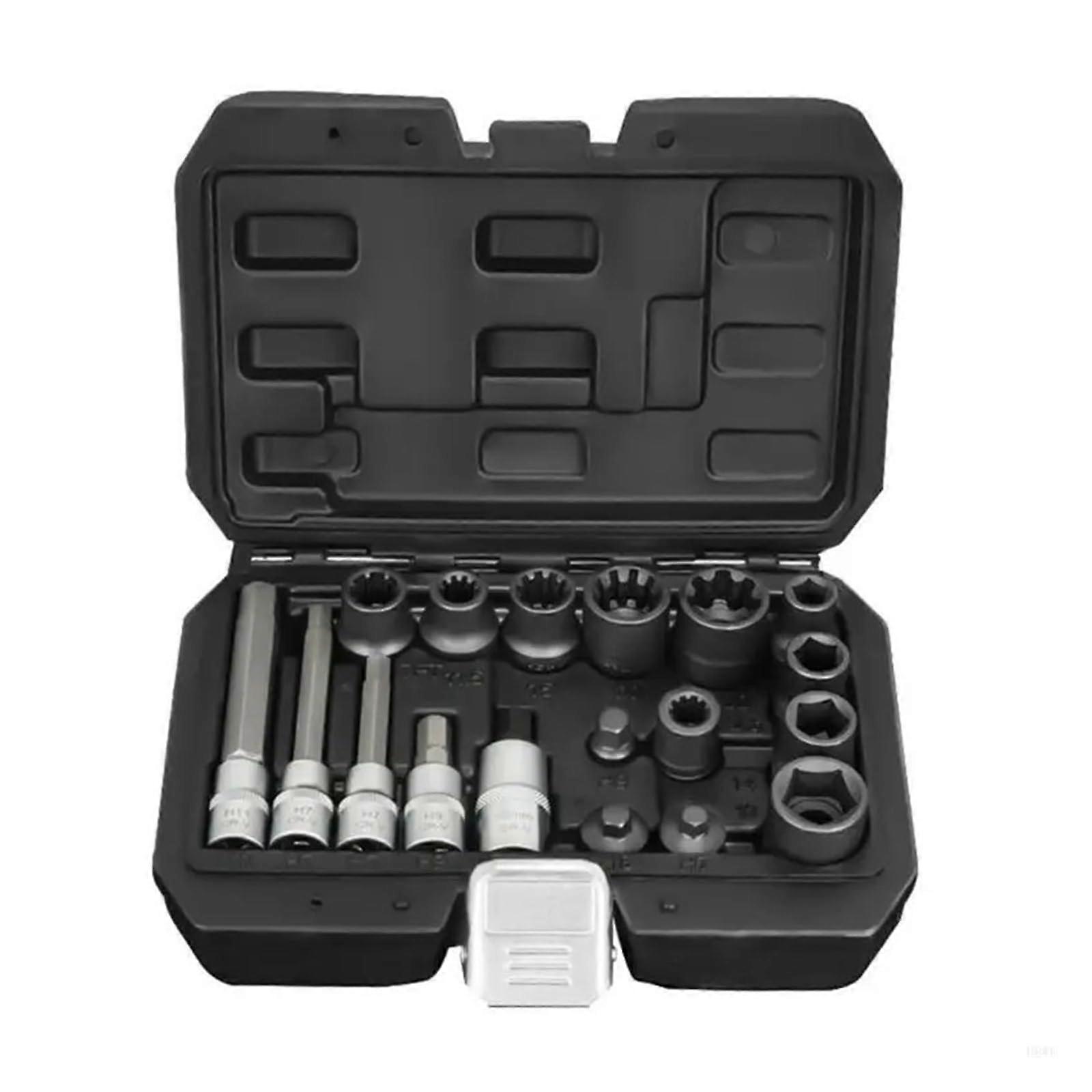 18Pcs Brake Caliper Screw Removal Tool Set for Damaged or Rusty Bolts, Heavy Duty, Multi‑Vehicle