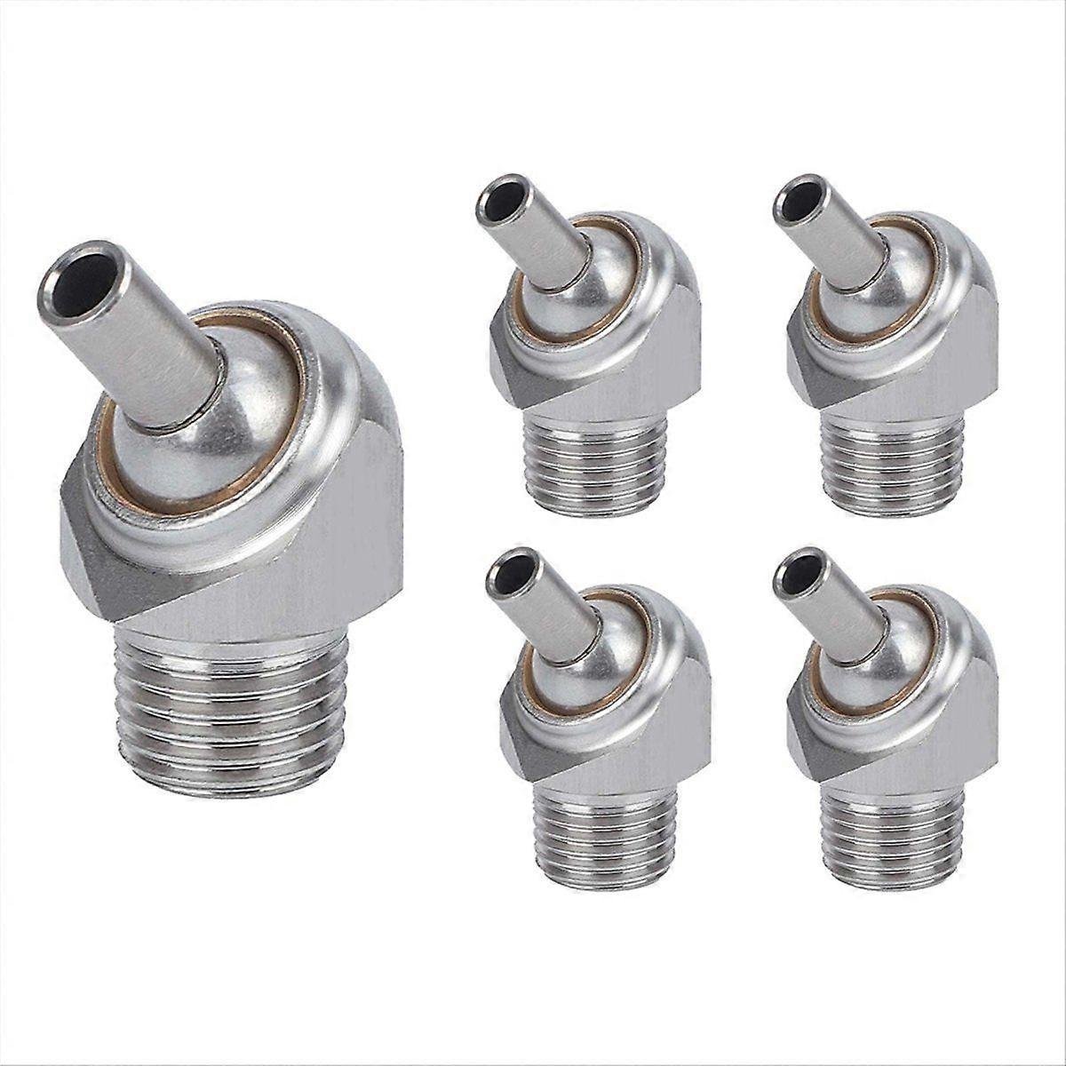 Inclined High-Pressure Cooling Nozzle.Installation Thread 1/8in PT 10/30/50mm 304 Material, for CNC Machine Tools Set 2