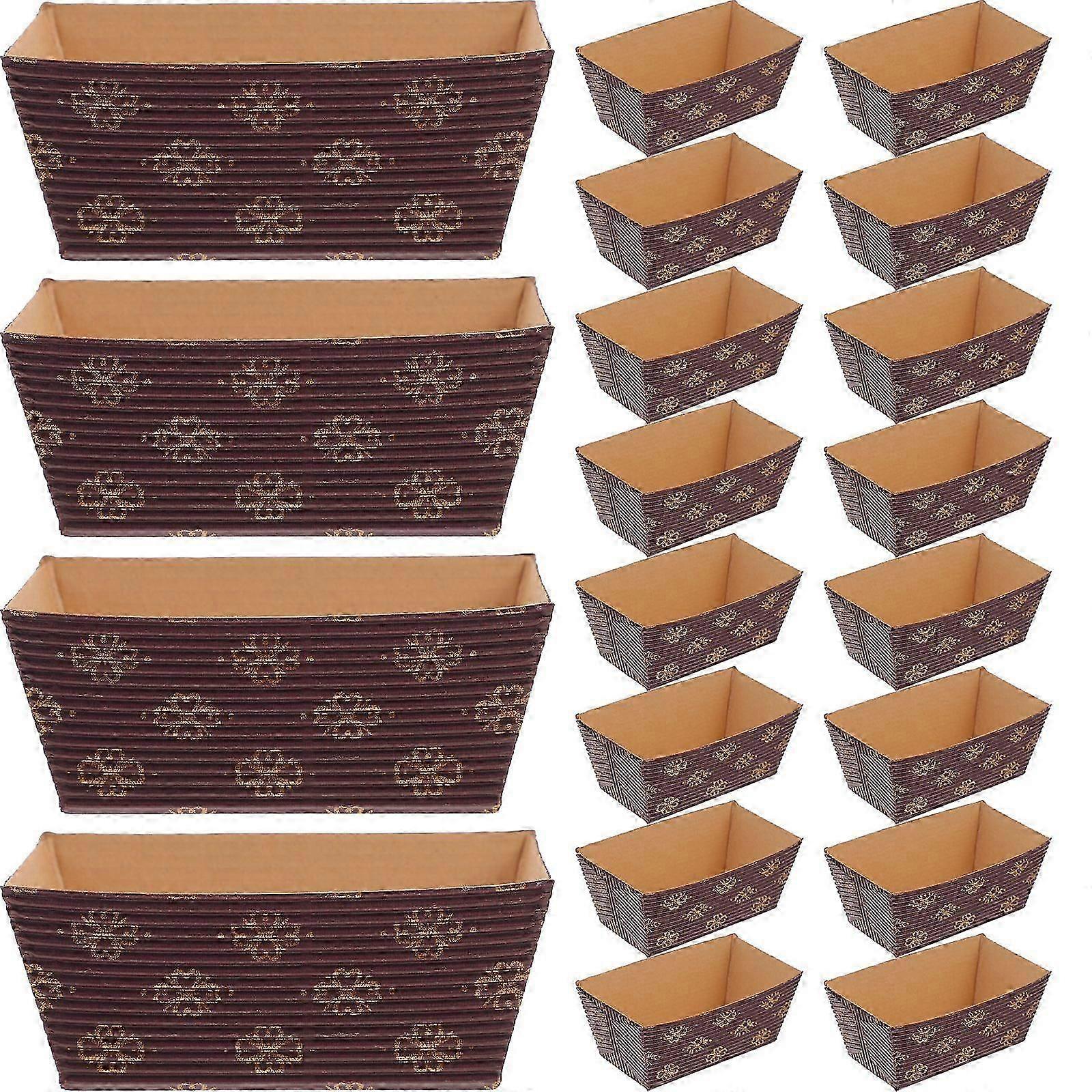 50pcs Paper Loaf Pan Baking Bread Paper Loft Mold Oven Baking Goods Rectangle Trayd