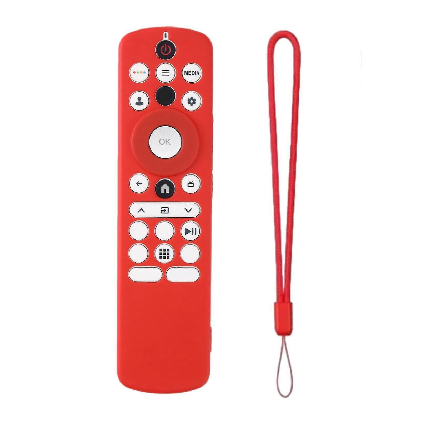 Precise Fit Silicone Cover Protector For HTRU33G Remote Case Full Button Access Without Removal For Easy Operation  red