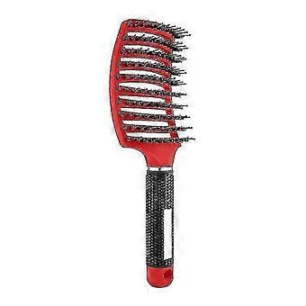 Big Curved Bristles, Nine Rows Of Combs, Curly Hair, Red