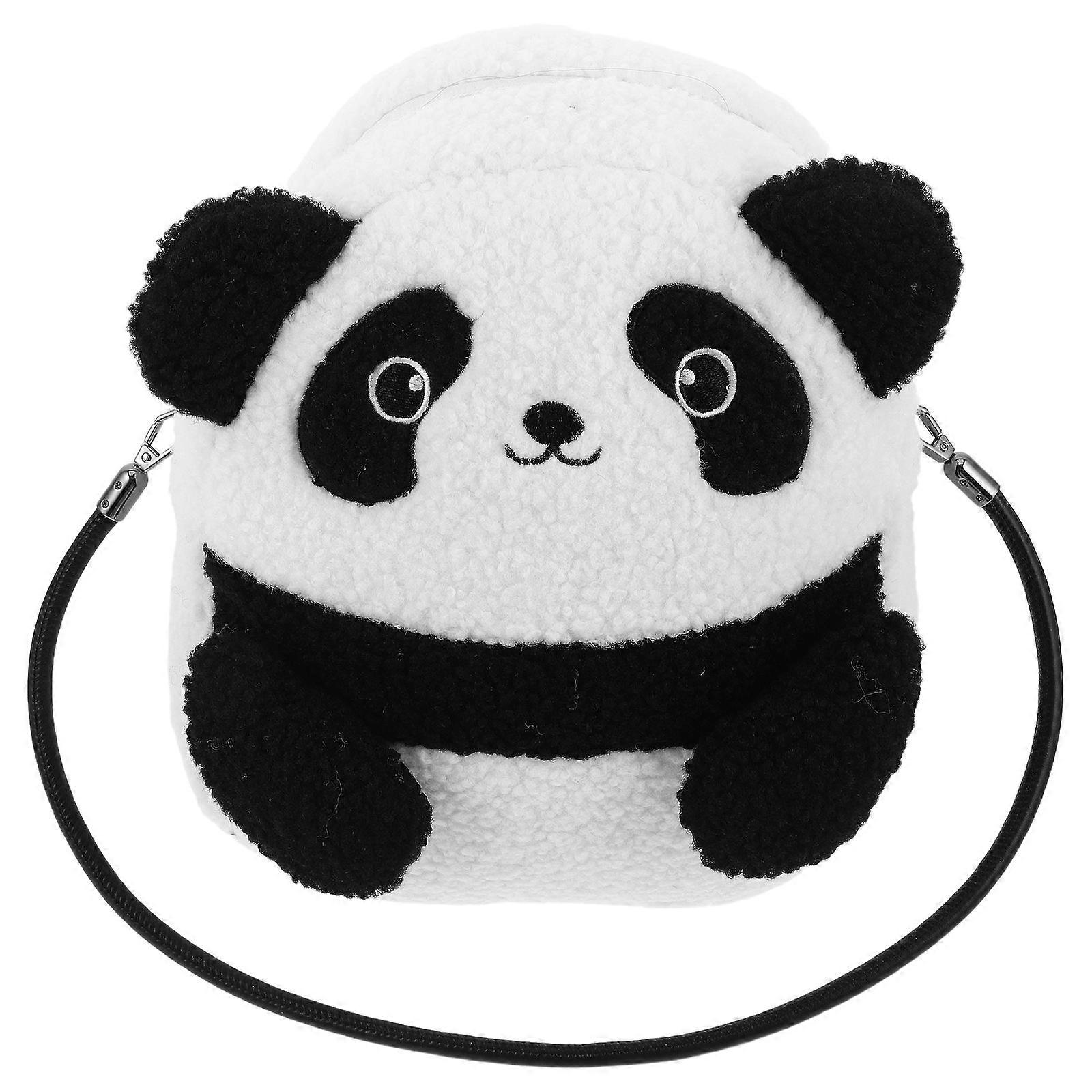Panda Tote Bag Plush Shoulder Bag for Storage Use with Large Capacity