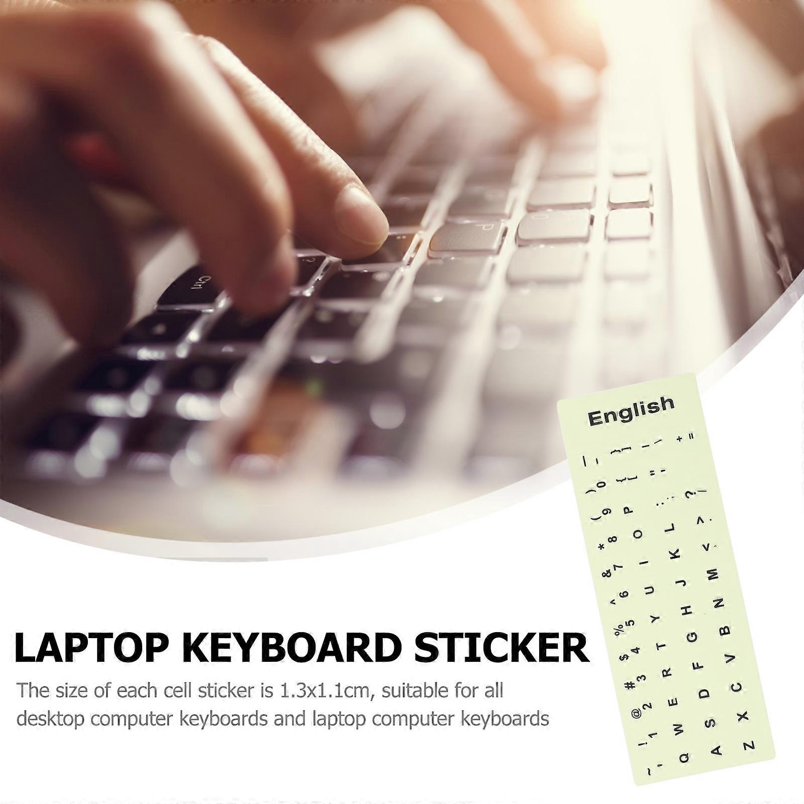 Night Glow Keyboard Sticker for Home Use with 1 Sheet Replacement Sticker