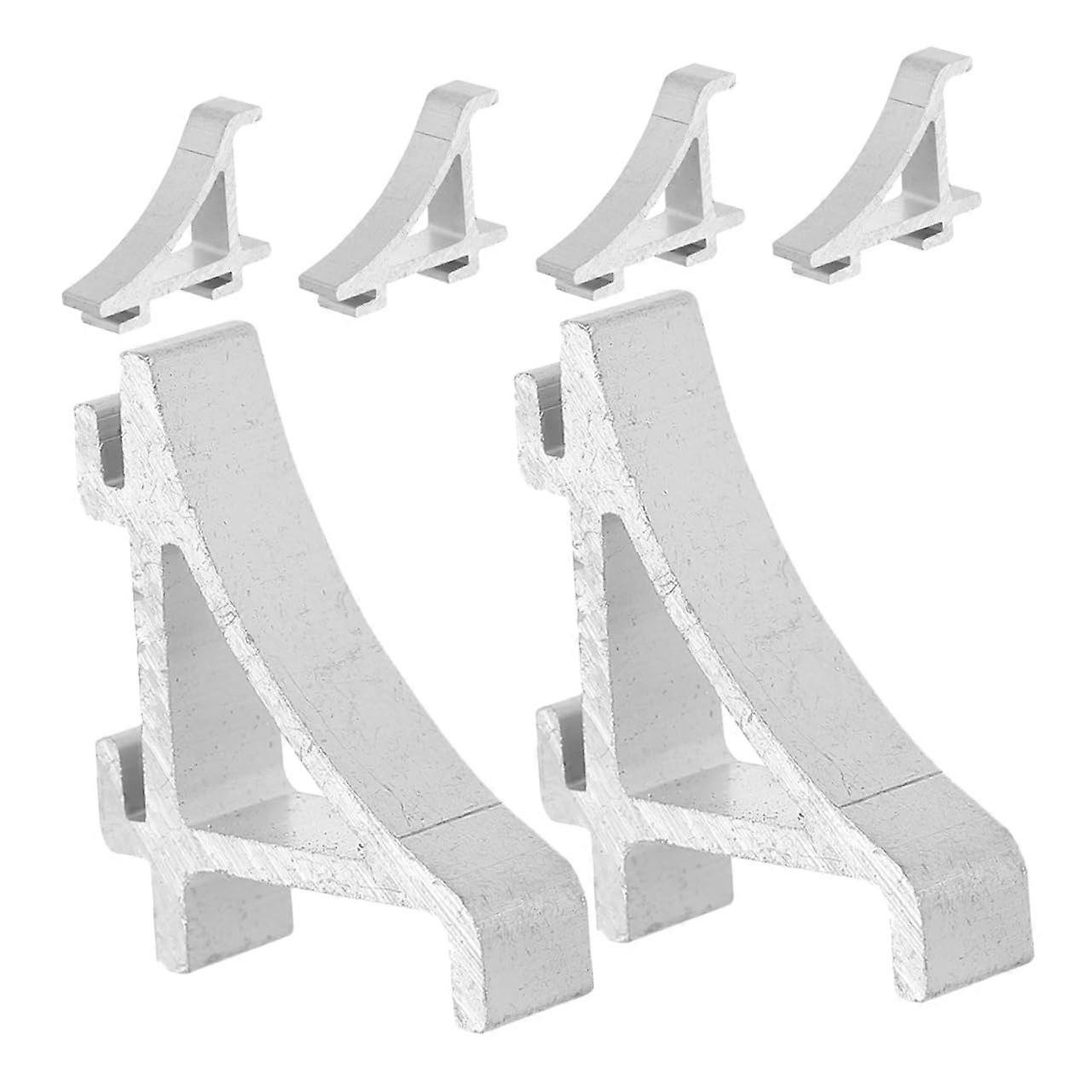6 Pack Durable Aluminum Refrigerator Shelf Clips for Secure Stability and Easy Storage