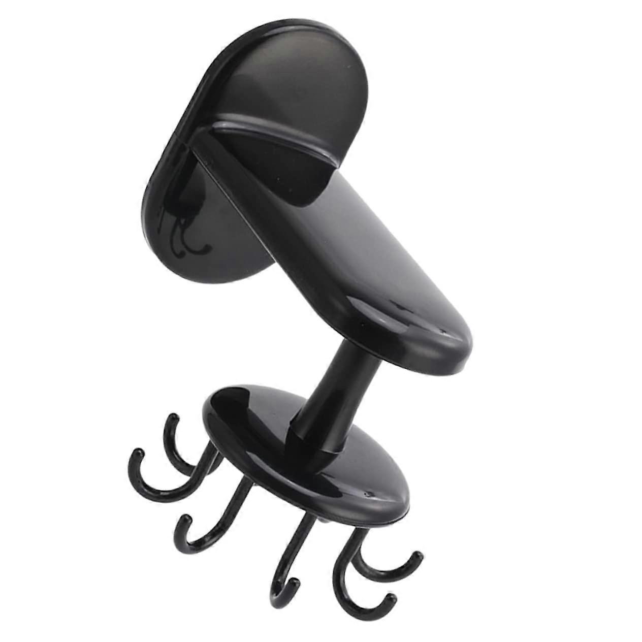 Wall Mounted Rotating Hook with Strong Adhesive Grip, 8Claw NoDrill Kitchen and Bathroom Hanger