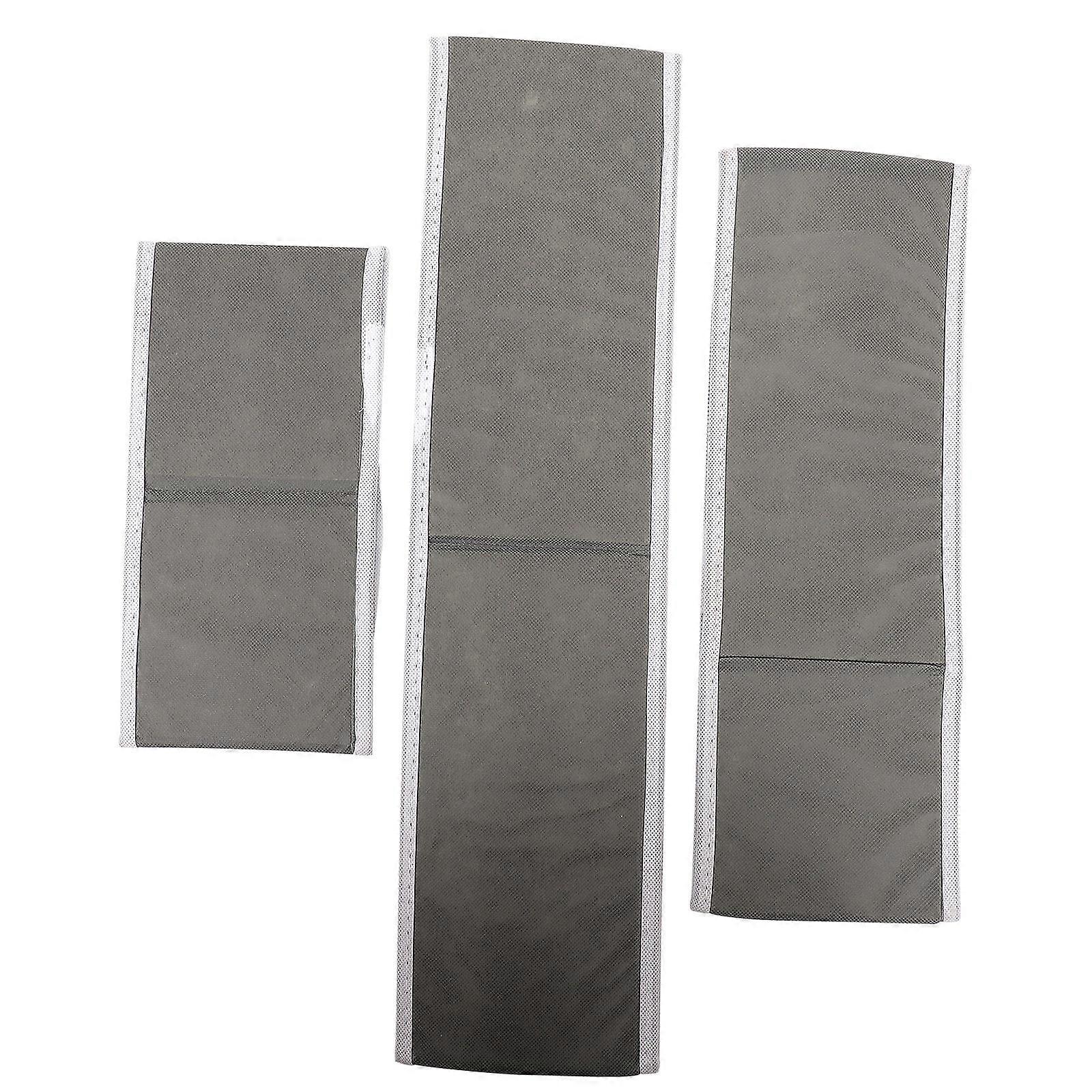 Non-Woven Storage Container Foldable for Closet Use 3Pcs Set Grey