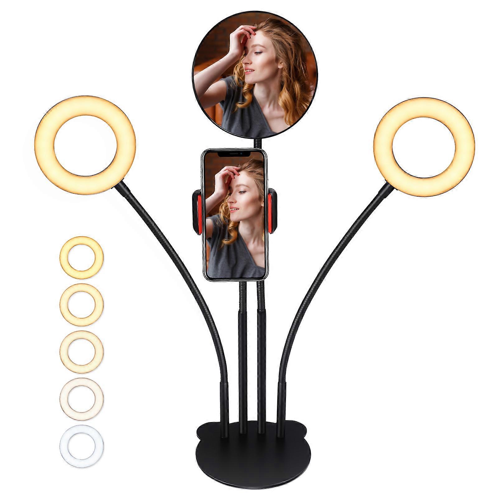 Desktop Ring Light for Makeup Use with 3 in 1 Adjustable Brightness