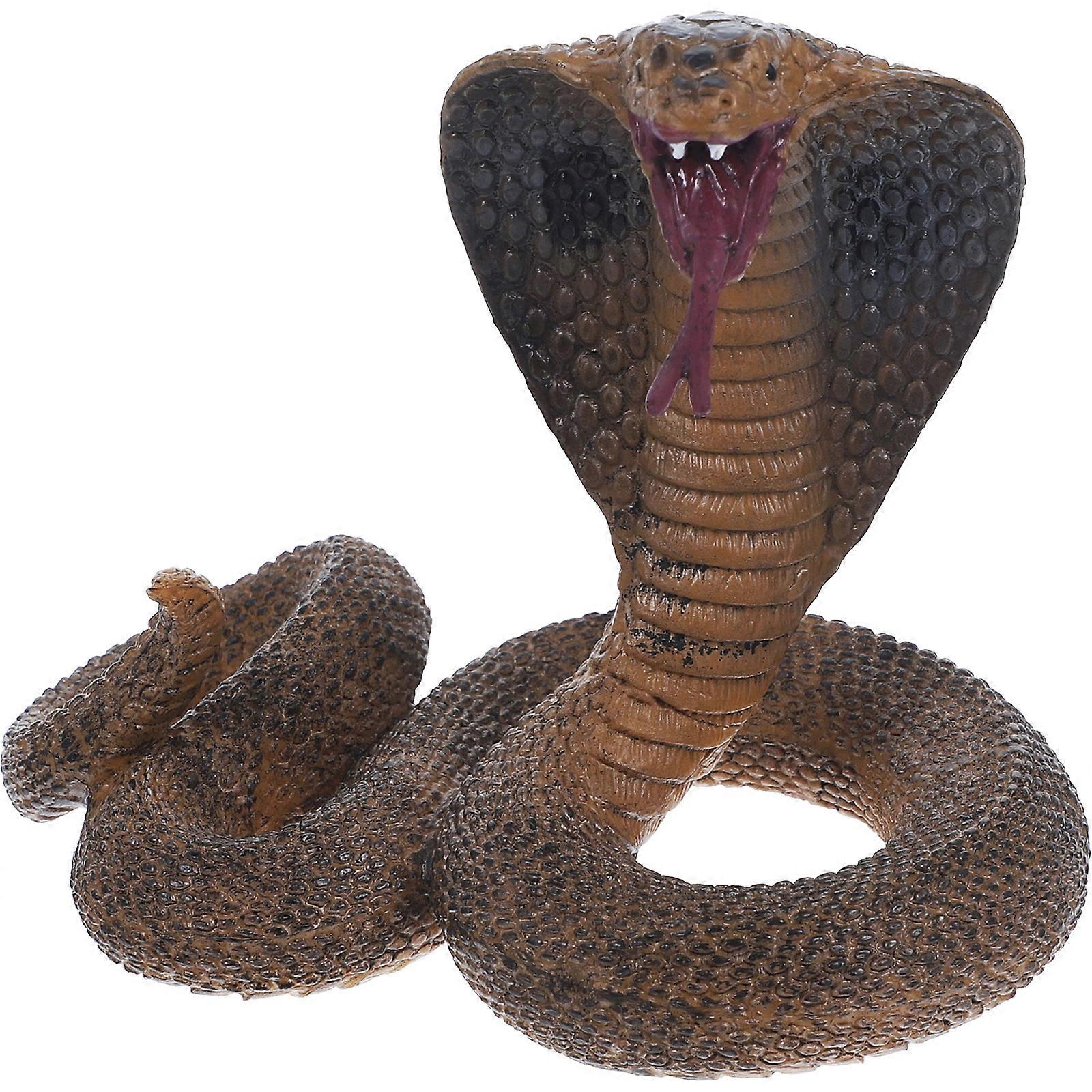 Simulation Cobra Snake Model Plastic Figurine for Kids Cognitive Toy