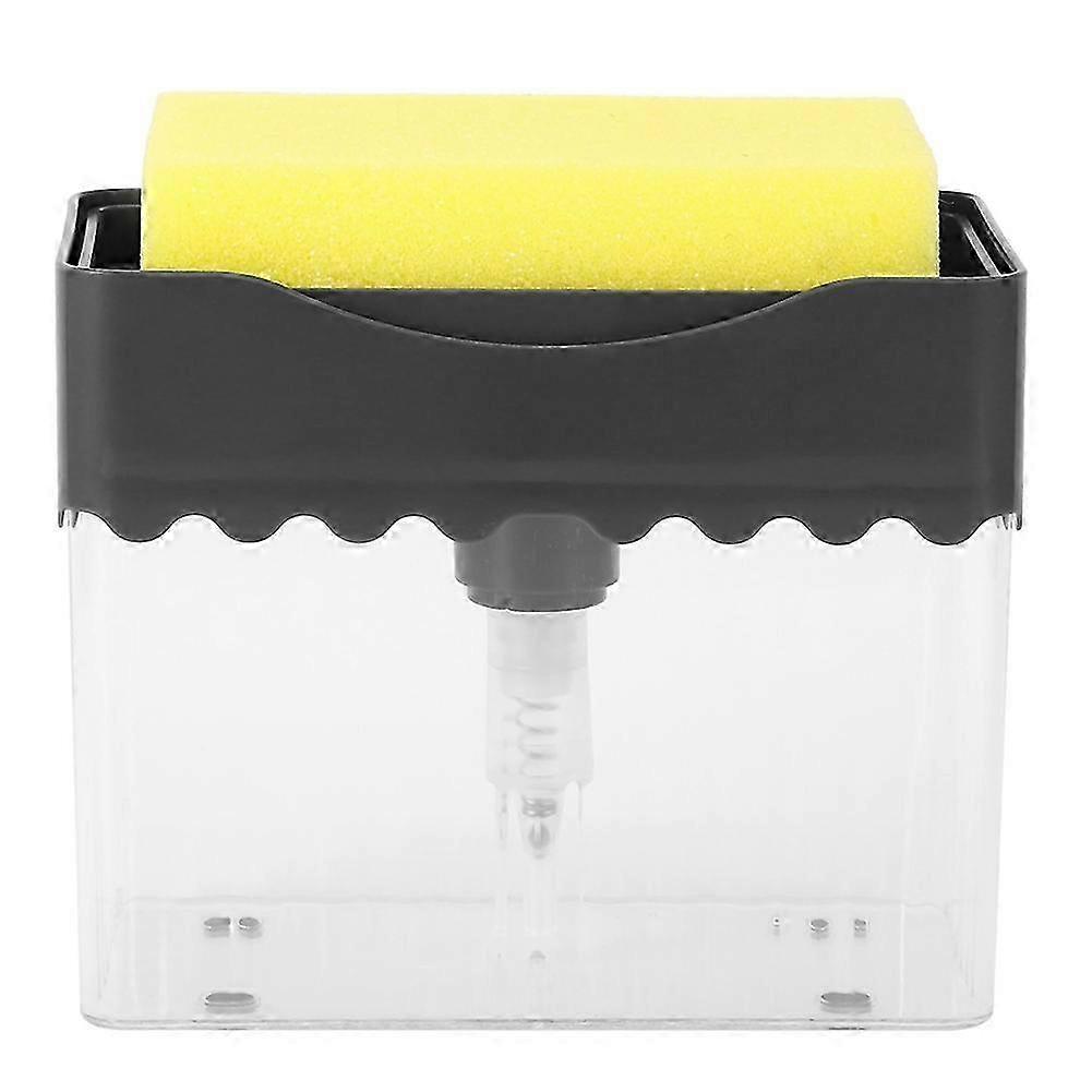 Kitchen Automatic Detergent Dispenser Container with Tableware Washing Sponge Accessory 26-27s