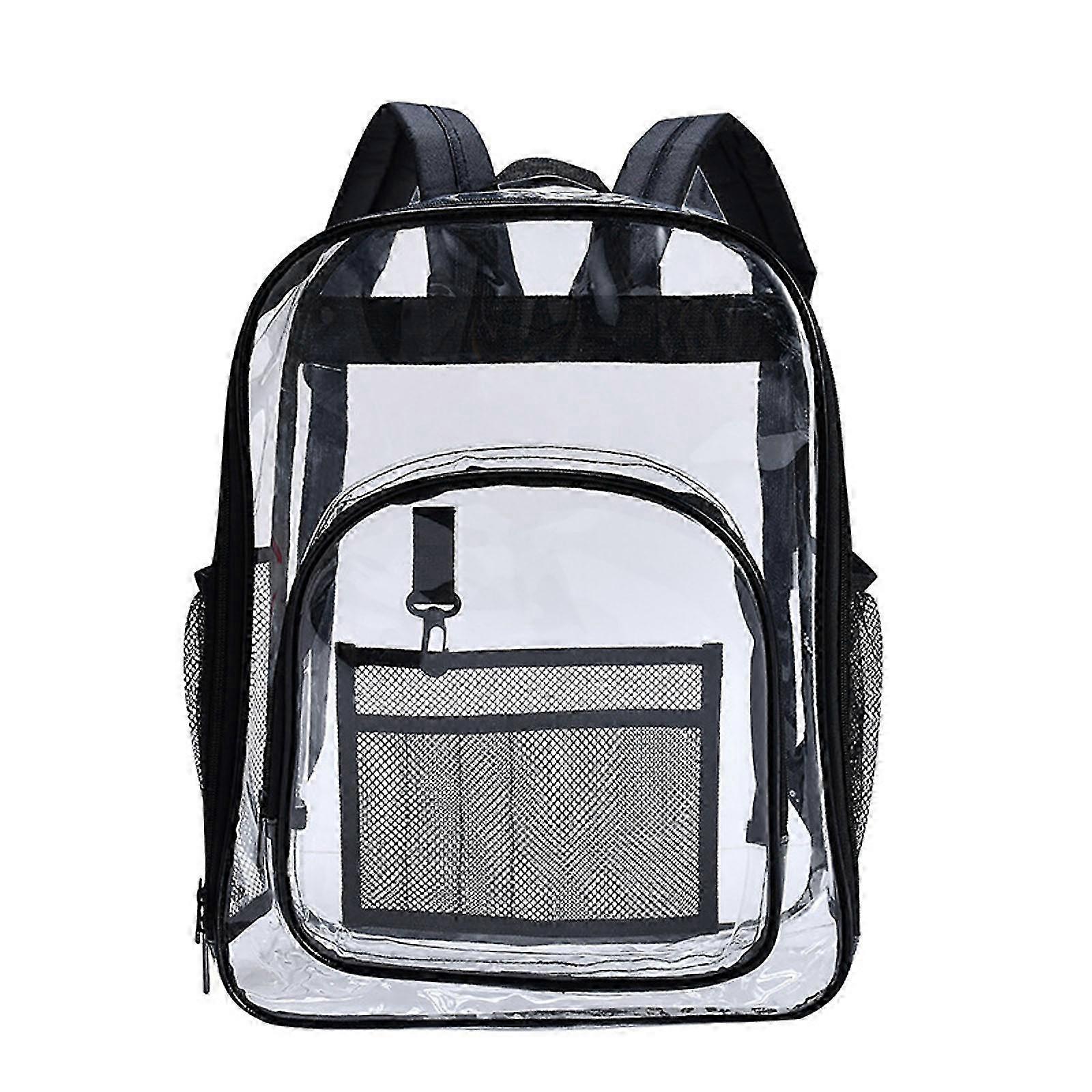 25-26 Black Transparent Backpack, Transparent Backpack Beach Bag Backpack