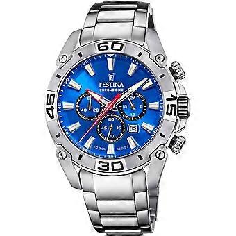 Festina Silver ruostumattomasta teräksestä valmistettu Chrono Bike F20543/2 miesten kello