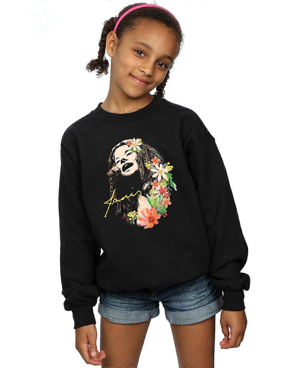 Janis Joplin Girls Floral Pattern Sweatshirt